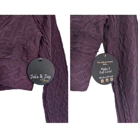 NWT Purple Twist Front Crop Top - Picture 5 of 6